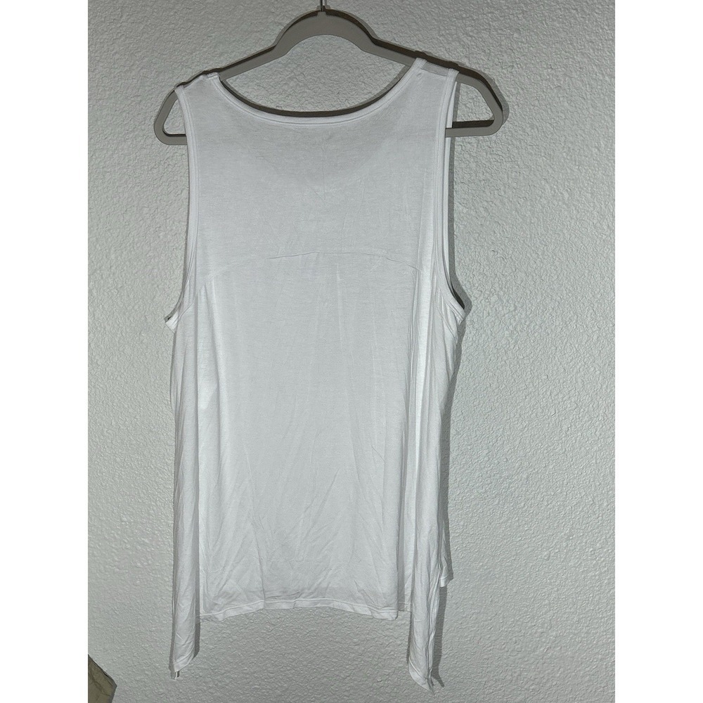 Zyia NWT Women's White Long Fitness Slit Tank XXL Running Essential - Picture 6 of 6